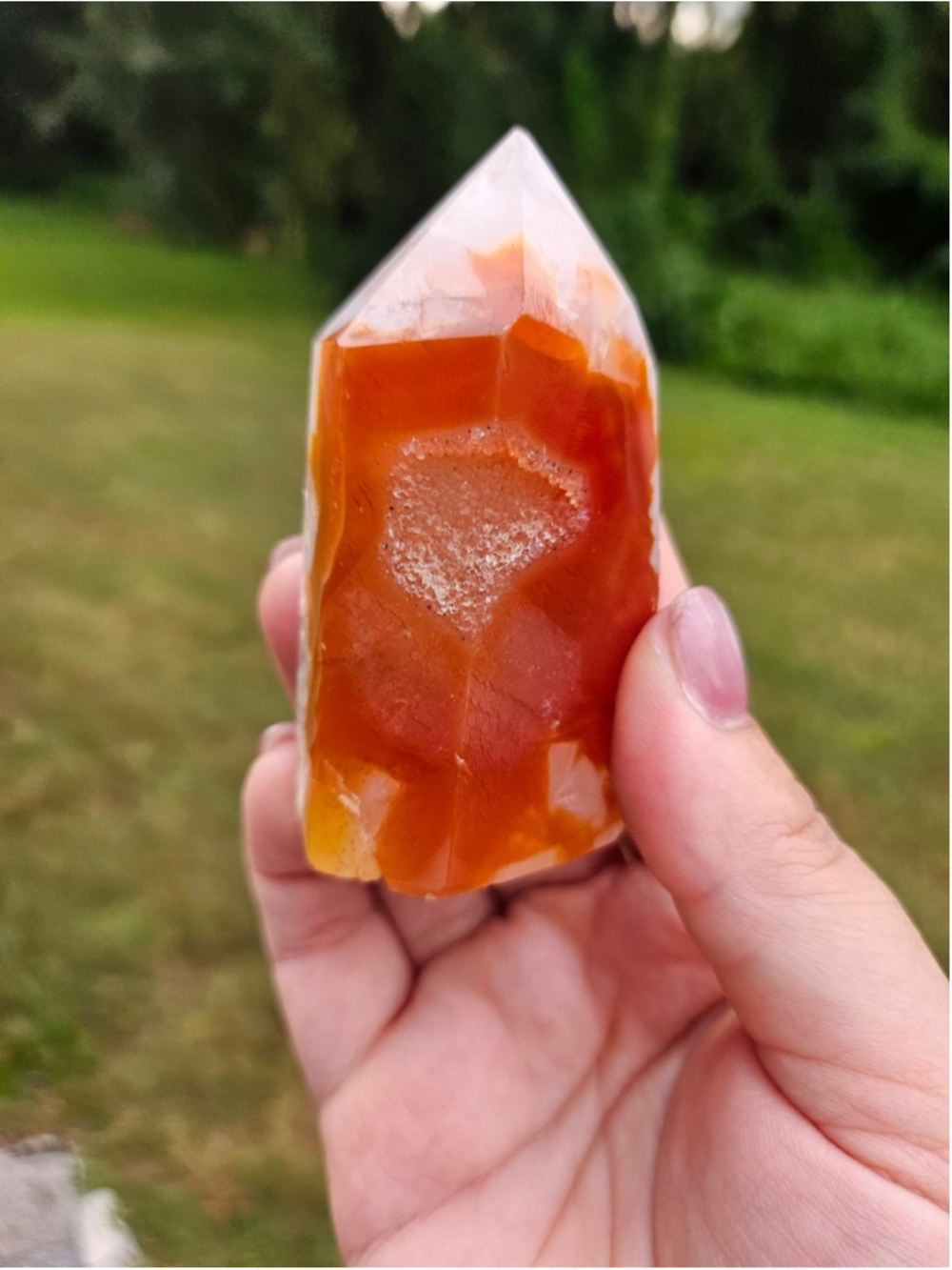 Druzy carnelian tower 3 in